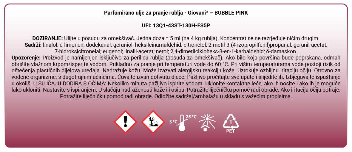 Pojedinosti Bubble Pink